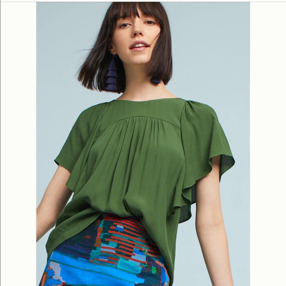 Anthropologie Maeve Prato Flutter tee